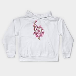 Sakura - Pink Cherry Blossom in Spring Kids Hoodie